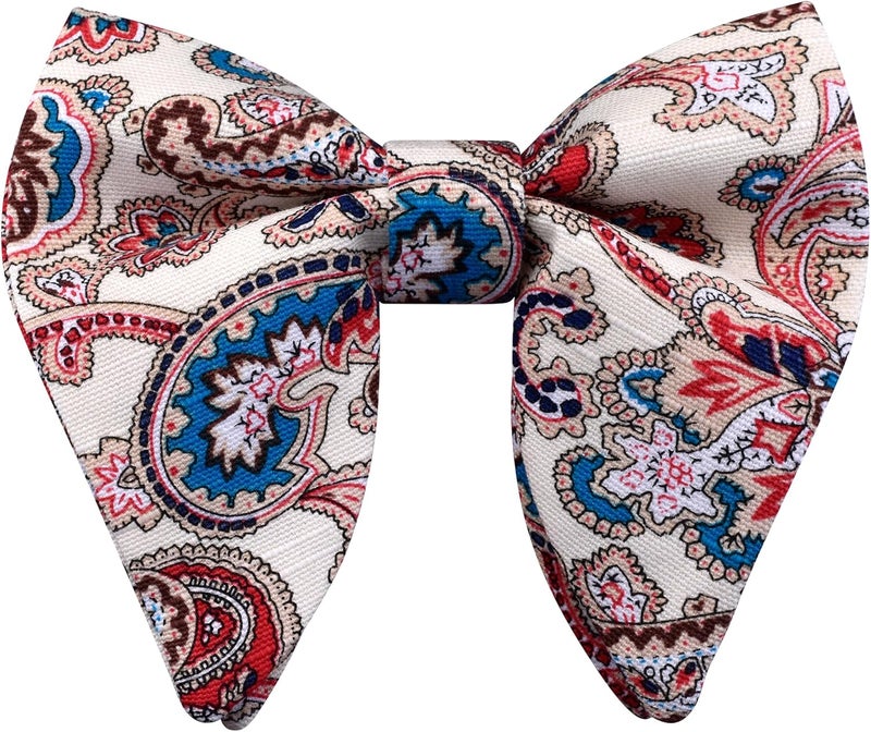 Branduce Velvet Bow Ties for Men Oversize Pre-tie Bowtie Tuxedo Bowties for Wedding - Image 1